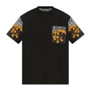 Versace Jeans Couture Tryckt T-shirt Black, Herr