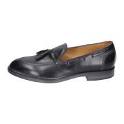 Moma Vintage Läderloafers för Män Black, Herr