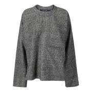 Sofie D'hoore Prins av Wales Crew Neck Blus Gray, Dam