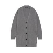 Max Mara Weekend Ullkardigan med Fickor Gray, Dam