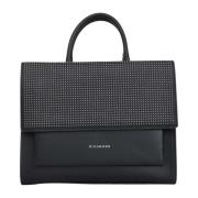 Richmond Svart studded shopper väska Black, Dam