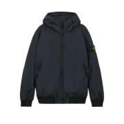 Stone Island Blå Lättvikts Nylon Blouson Jacka Blue, Herr