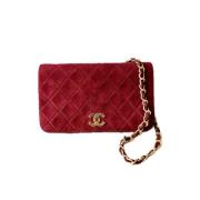 Chanel Vintage Pre-owned Tyg chanel-vskor Red, Dam