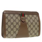 Gucci Vintage Pre-owned Laeder kuvertvskor Beige, Dam