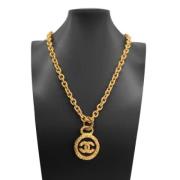 Chanel Vintage Pre-owned Metall chanel-smycken Yellow, Dam