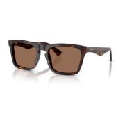 Burberry Mörk Havana solglasögon med mörkbruna linser Brown, Unisex