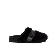 Scholl Faux Fur Slippers Black, Dam