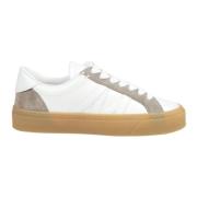 Moncler Låg Topp Sneakers i Monaco-stil White, Dam