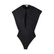 Alaïa Svart Dickey Bodysuit Black, Dam