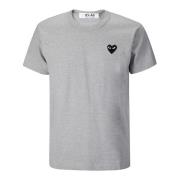 Comme des Garçons Play Grå Hjärta T-Shirt Regular Fit Gray, Herr