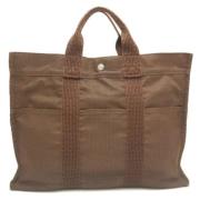 Hermès Vintage Pre-owned Nylon handvskor Brown, Dam