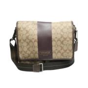 Coach Pre-owned Pre-owned Canvas axelremsvskor Brown, Unisex