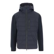 Woolrich Stretch Nylon Jacka med Justerbar Huva Blue, Herr