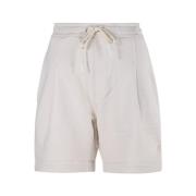 A Paper Kid Kräm Unisex Sweatshorts White, Dam