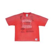 Mihara Yasuhiro Orange Broderad Logga T-shirt Orange, Herr