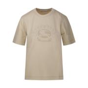 Burberry Flax T-shirt Beige, Dam