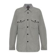 Woolrich Kashmirskjorta med fickor Gray, Herr