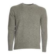 Malo Brun Stickad Tröja Sweater Aw24 Brown, Herr