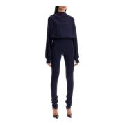 Andamane Jersey Jumpsuit med bred topp och höga byxor i midjan Blue, D...