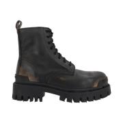 Balenciaga Vintage Läder Ankelboots Black, Herr