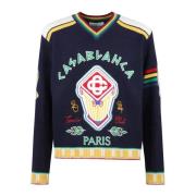 Casablanca Klassisk Fraternity Jumper för Män Blue, Herr