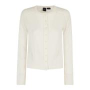 Pinko Mjuk Cardigan med Potatura Stil White, Dam