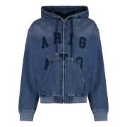 Axel Arigato Denim Hooded Jacket Blue, Herr