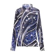 Emilio Pucci Blå Tröja Kollektion Blue, Dam