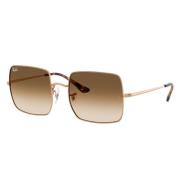 Ray-Ban Fyrkantiga solglasögon bruna gradientglas Brown, Unisex