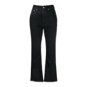 Golden Goose Flare Cropped Svarta Jeans Black, Dam