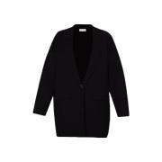 Liu Jo Svart Öppen Stickad Blazer Black, Dam