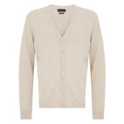 Daniele Fiesoli Knappkort kofta i ull, Beige Beige, Herr