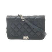 Chanel Vintage Pre-owned Laeder chanel-vskor Blue, Dam