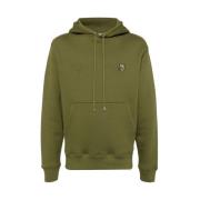 Maison Kitsuné Rävmotiv Olivgrön Sweatshirt Green, Herr