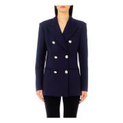 Liu Jo Dubbelknäppt Blazer Jacka Blue, Dam