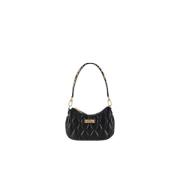 Elisabetta Franchi Präglad Hobo Axelväska Black, Dam