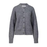 Samsøe Samsøe Alpacka Cardigan med knappar Gray, Dam