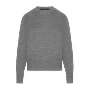 Windsor Silke Pullover Bekväm Stilren Passform Gray, Dam