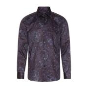 Etro Casual Skjorta med Paisley-mönster Purple, Herr