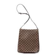 Louis Vuitton Vintage Pre-owned Belagd canvas axelremsvskor Brown, Dam