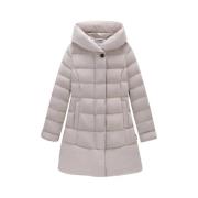 Woolrich Quiltad Parka med Urban Touch Tyg Beige, Dam