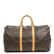 Louis Vuitton Vintage Pre-owned Belagd canvas handvskor Brown, Dam