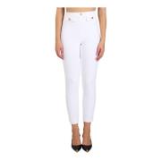 Elisabetta Franchi Raka Crepe Stretch Byxor White, Dam