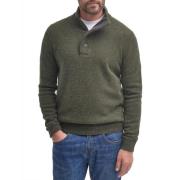 Barbour Essential Patch Half Button Sweater Green, Herr