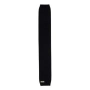 Moschino Svart Stickad Ullsjal Black, Herr