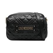 Love Moschino Svart Diamond Quiltad Crossbody-väska Black, Dam