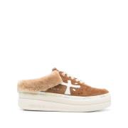 Premiata Bruna Sneakers med Shearling Trim Brown, Dam