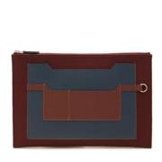 Hermès Vintage Pre-owned Laeder kuvertvskor Blue, Dam