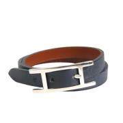 Hermès Vintage Pre-owned Laeder armband Black, Dam