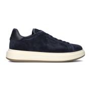 Woolrich Blå Mocka Court Sneakers Män Blue, Herr